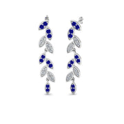pave-diamond-leaf-drop-earring-with-blue-sapphire-in-14K-white-gold-FD-EAR8334GSABL-NL-WG